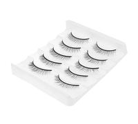 HAMPPLIES 5 Pairs Chemical Fiber Fake Eyelashes Natural Short Wispy Makeup Lashes for Eye Beauty Lightweight False Lashes for Wedding Daily Use Cosplay and Professional Application