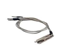 HAMPPLIES 5 Pcs Piezo Pickup Rod Stick for Acoustic Guitar and 3 String Guitar with No Noise Feature, Easy to Mount under The Saddle, Silver Piezo Wire, 2.5mm Plug Diameter for Players