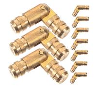 HAMPPLIES 50Pcs Copper Spring Hinges for Jewelry Boxes Self-Closing Cylindrical Metal Hinges with Screws Yellow Brass Box for Smooth Silent Closing