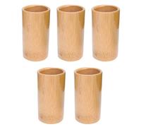 HAMPPLIES 5pcs Bamboo Fire Cupping Set Large Carbonized Bamboo Cups 5-6.5cm Diameter 10-12cm Height Professional Home Cupping Massage Supplies for Body Relaxation