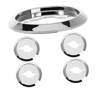 HAMPPLIES 5pcs Electroplated Plastic Gas Stove Switch Knob Bases for Kitchen Cooktop Oven Bbq Grill Replacement Abs Material Silver Finish