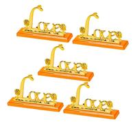 HAMPPLIES 5pcs Gold Foil Rose Love Alphabet Desktop Decoration Elegant Tabletop Adornment for Home Living Office Decor Gift