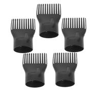 HAMPPLIES 5pcs High-temperature Resistant Blow Dryer Comb Attachment Plastic Hairdressing Styling Tool for Detangling Smoothing and Efficient Hair Care Suitable for Daily Use and Travel
