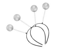 HAMPPLIES 5pcs Martian Antennas Headband Glitter Ball Boppers Lightweight Comfortable Space Costume Accessories for Birthday Holiday Party