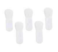 HAMPPLIES 5pcs Mini Blush Brush with Supple Soft Bristles Compact Makeup Brushes for Even Blending Comfortable Handles Portable White Face Makeup Tools for Women the Go
