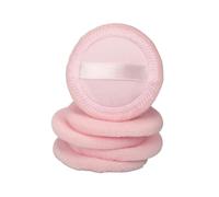 HAMPPLIES 5pcs Pink Cotton Foundation Powder Puff for Women Gentle Makeup Applicator for Loose Mineral and Setting Texture for Smooth Even Face Application for Home Salon and Travel Use