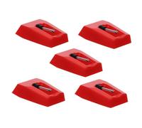 HAMPPLIES 5Pcs Red Stylus Needle Replacement for Gramophone Turntable Record Player Aluminum Record Player Needles for Vinyl Phonograph Easy Installation Without Tools Enhanced Sound Quality