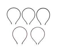 HAMPPLIES 5pcs Simple Skinny Leather Covered Headbands Solid Leather Hair Hoops for Girls Headwear Prop for Birthday Girl Hair Accessories
