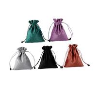 HAMPPLIES 5pcs Velvet Drawstring Bags Multifunction Travel Toiletry Pouches Jewelry Storage Organizer for Women Portable Cosmetic Storage Pouch Gift Wrap Dustproof
