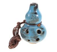 HAMPPLIES 6 Hole Alto C Ocarina for Storytelling and Mindfulness, Ceramic Gourd Design, Comfortable to Play, Portable Blue Ocarina for Outdoor Activities