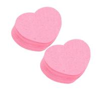 HAMPPLIES 60pcs Heart Compressed Sponges Compressed Wood Pulp Cotton Face Cleansing Pads for Exfoliating Travel Friendly Skincare and Daily Use