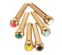 HAMPPLIES 6pcs Acoustic Guitar Bridge Pins Set Vibrant String Pegs for Enhanced Sound Clarity and Depth Musical Instrument Replacement Parts for Various Acoustic Guitars