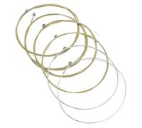 HAMPPLIES 6pcs Acoustic Guitar Strings Replacement Brass Folk Guitar Strings Sound Rich Harmonics Suitable for Beginners Performers