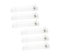 HAMPPLIES 6pcs Automatic Cigarette Pusher Tray Holder with Plastic Design and Compact Structure, Single Row Organizer that Holds to 10 Packs, for Retail Store Display and Market Shelves