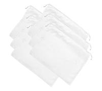 HAMPPLIES 6pcs Black Satin Drawstring Bags for Travel and Daily Storage Lightweight Dustproof Pouches for Socks Bras Items Compact and Portable Organizer for Home Dorm Gym Nursery Use