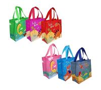 HAMPPLIES 6pcs Cartoon present Bags Mixed Color Candy Bags for Holidays Parties and Shopping Sturdy Design with Fun Dino Prints for present Wrapping