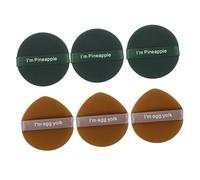 HAMPPLIES 6pcs Double-sided Ultra-soft Makeup Powder Puff Set Wet and Dry Use Loose Cosmetic Cushion Sponge for Face and Body Application, Suitable for Everyday Beauty and Travel Use