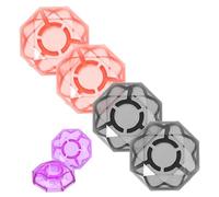 HAMPPLIES 6pcs Guitar Pedal Caps Diamond Shaped Electric Effect Protector Covers Footswitch Toppers for Guitar Effects Enlarged Touchable Surface Multi Color Black Red Purple