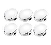 HAMPPLIES 6Pcs Guitar Tuning Pegs Knobs Small Oval Metal Tuner Heads for Bass and Classical Guitars Easy to Install Guitar Parts with Workmanship and Reliable Use