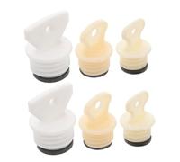 HAMPPLIES 6pcs Hot Water Bottle Seal Replacement Set with Silicone Stopper Plugs and Rubber Washers, Leakproof Hot Water Bottle Caps for Cold Weather Use, Includes Small, Medium, Large Sizes