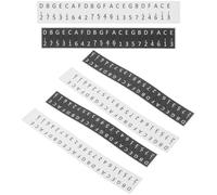HAMPPLIES 6pcs Key Kalimba Note Stickers White Black Thumb Piano Scale Labels for Beginners High Adhesion Finger Piano Training Decals for Smooth Playing and Learning