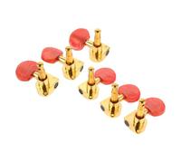 HAMPPLIES 6pcs Locking Guitar Tuning Pegs with Oval Knob Full Enclosed Acoustic Folk Guitar String Tuners for Precise Sound Adjustment and Dust Protection Compatible Replacement Machine