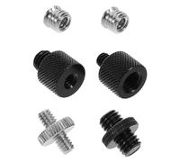 HAMPPLIES 6pcs Microphone Screw Thread Screw Converter Adapter Mini Mic Mount Adapter for Desk Tripod Music Recording Live Performances
