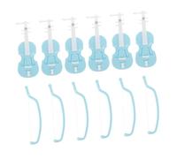 HAMPPLIES 6pcs Mini Violin Decoration Delicate Plastic Musical Instrument Model Doll House Violin Adornment Mini Instrument Craft for Home Display