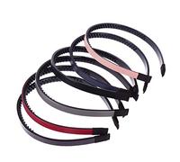 HAMPPLIES 6PCS Solid Color PU Hair Hoops for Women Fashion Hairbands Hair Accessories with Simple Design Comfortable Wide Hairbands Suitable for Daily Wear and Gifts Random Color