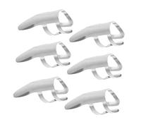 HAMPPLIES 6Pcs Stainless Steel Banjo Finger Picks Metal Finger Protector for Guitar and String Instruments Multi-functional Instrument Supplies with Large Design