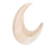 HAMPPLIES 7-string Wooden Lyre Harp Portable Moon Shape Lyre Harp Musical Instrument for Beginners Small Diy Lyra Basic Set Suitable for Travel and Practice