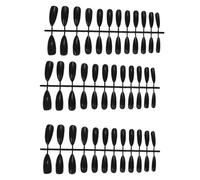 HAMPPLIES 72Pcs Long False Nails Full Cover Fake Nails for Women and Solid Color Almond Shape Tips Salon Quality 24 Per Set 3 Sets Total SM17 B