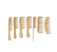 HAMPPLIES 7Pcs Bamboo Hair Brush Comb Anti-static Hairbrush for Men Women Wide Tooth Tail Comb for Detangling Styling All Hair Types Comfortable Grip Scalp Massage Suitable for Wet Dry