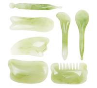 HAMPPLIES 7Pcs Gua Sha Massage Board for Face and Body Multi-Style Facial Massager Tools with Smooth Edges High-Grade Material Enhances Collagen Production and Reduces Puffiness