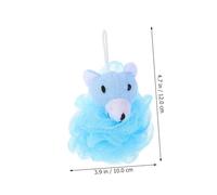 HAMPPLIES 8pcs Cartoon Animal Shower Balls Foaming Bath Scrubbers with Gentle Exfoliating Power for Soft Mesh Bubble Makers in Yellow Duck Pink Rabbit Green Frog Blue Bear Mix