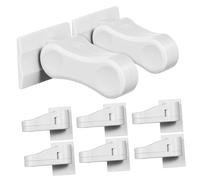 HAMPPLIES 8pcs Door Locks Easy to Install Proofing Door Handle Security Locks Adhesive Backing for Home Safety and Childproof Design Fits Standard Lever Handles
