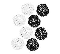 HAMPPLIES 8pcs Professional Rhinestone Hair Network Ponytail Holder Bun Cover for Hair Nets for Ballet Dancer Women Accessories Mesh for Updos Bun Nets for Ballet Women Cloth