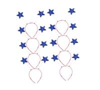 HAMPPLIES 8pcs Sequined Pentagram Headbands for Star Hair Hoops with Foam Blue Stars Unique Party Hair Accessories for Special Occasions and Photo Props