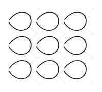 HAMPPLIES 9pcs DIY Spring Hair Band Kit Black Plastic Thin Headbands Flexible Elastic Fit for Party Cosplay Concert Handmade Craft Semi-finished Accessories