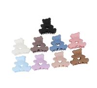 HAMPPLIES 9pcs Mini Hair Claw Clips for Women and Plastic Jaw Clips with Matte Finish Non-slip Grips for Thin to Thick Hair Cute Cartoon Style for Teens
