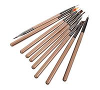 HAMPPLIES 9pcs Nail Art Brush Set Fine Nail Painting Pens Portable and Durable Makeup Tools at Home