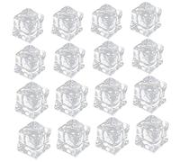 HAMPPLIES Acrylic Fake Ice Cubes 60pcs Decorative Fake Ice Cubes Props Lightweight Realistic Reusable Photo Props for Food Display and Pictures