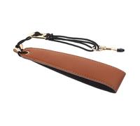 HAMPPLIES Adjustable Leather Saxophone Strap for Alto Tenor Soprano Sax Neck Comfortable Replacement with Wide for Outdoor Practice and Performance