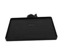 HAMPPLIES Adjustable Microphone Stand Tray with Higher Edges Design, Sturdy Abs and Metal Clamp-on Music Sound Tray for Holding Gadgets, Anti-slip Microphone Rack Accessory Suitable