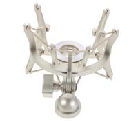 HAMPPLIES Adjustable Shock Mount Mic Holder Hole Vibration Plastic Bracket for Recording Podcasting Live Streaming with Flexible Angle and Modern Silver Design