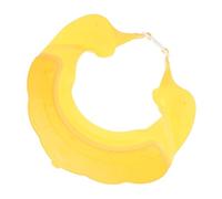 HAMPPLIES Adjustable Shower Cap for PE Material Shampoo Hat with Ear Protection Comfortable Bathing Hair Washing Shield for Boys and Yellow Crown Design