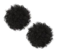 HAMPPLIES Afro Puff Hair Bun 2pcs 15cm Drawstring Synthetic Curly Hairpieces Heat Resistant Hair Extensions for Women Scrunchies