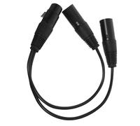 HAMPPLIES Audio Conversion Cable Microphone Cord Microphone Splitter Audio Cable Male to Female Black Metal