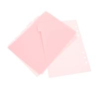 HAMPPLIES Binder Dividers, Pink A5 Page Dividers Set with Tabs, 6 Holes Removable Dividers, PP Divider Sheets for Presentations
