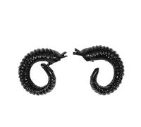 HAMPPLIES Black Sheep Horn Hairclip Pair Lightweight Halloween Cosplay Headwear Unique Fancy Dress Party Hairpin for Adults Festival Carnival